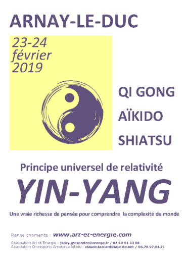 Yin-Yang – stage les 23-24 février