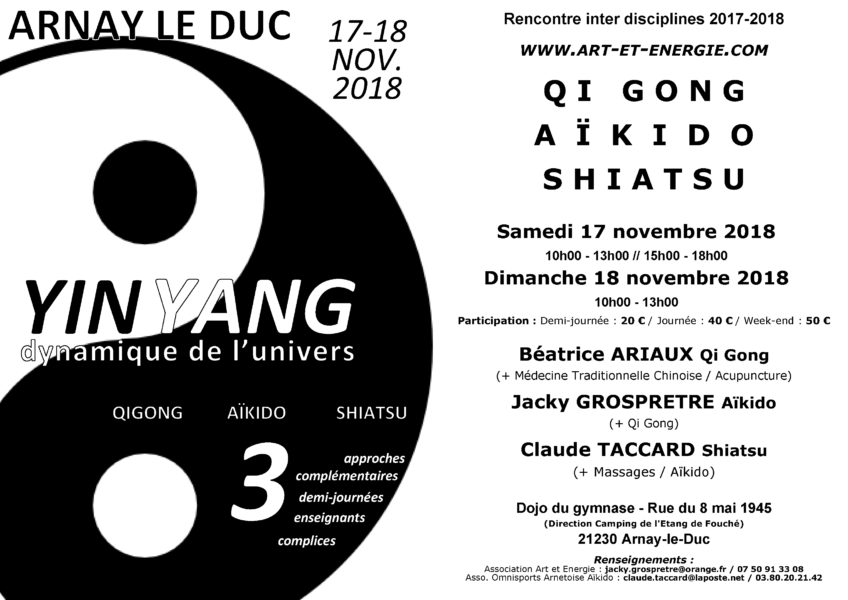 Yin Yang – stage 17-18 novembre
